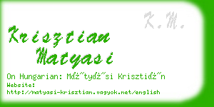 krisztian matyasi business card